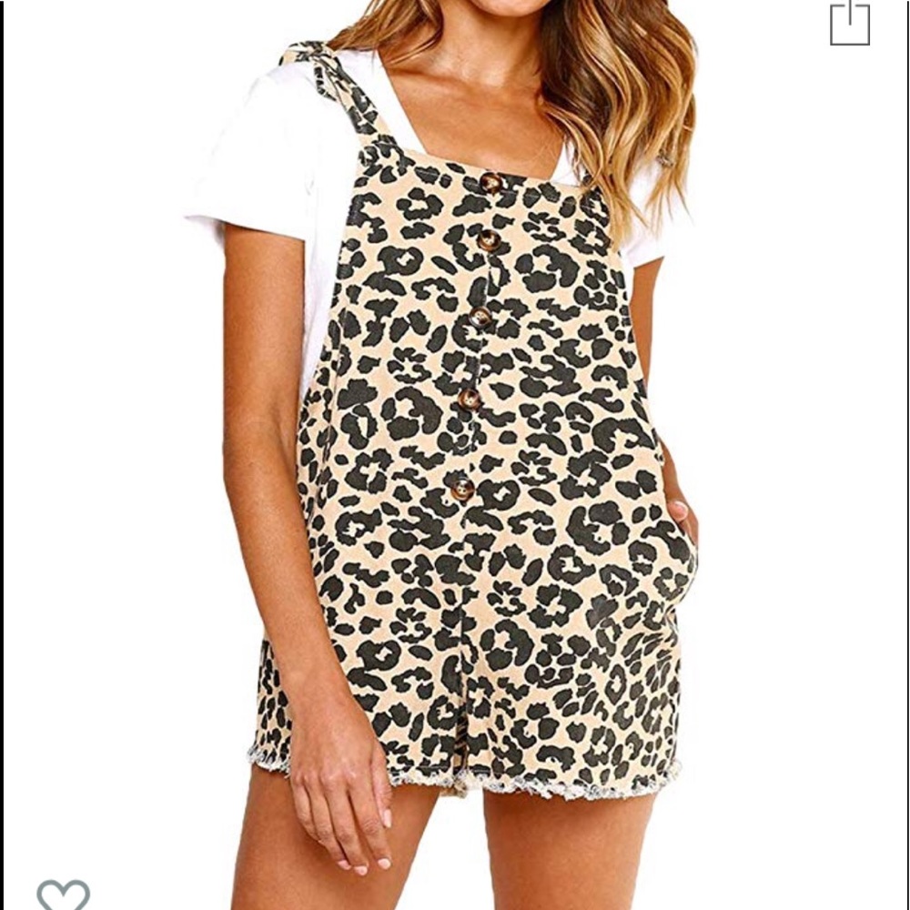 Leopard Overall Shorts